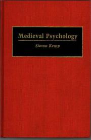 Cover of Medieval psychology by Simon Kemp