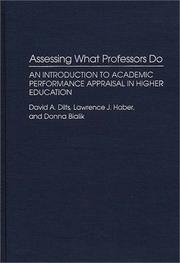 Cover of Assessing what professors do by David A. Dilts