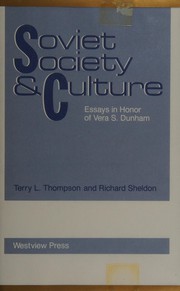 Cover of Soviet society and culture by Terry L. Thompson