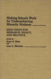 Cover of Making schools work for underachieving minority students by Joan L. Herman