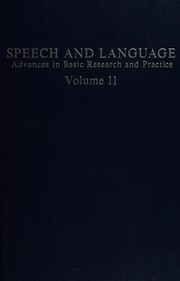 Front cover of Speech & Language: Vol. 11 by Norman J. Lass