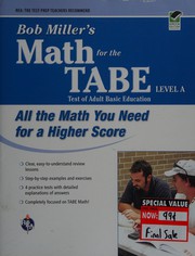 Front cover of Bob Miller's math for the TABE, level A, Test of Adult Basic Education by Robert Miller