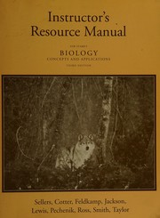 Cover of Instructor's resource manual for Starr's Biology by Larry G. Sellers