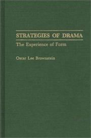 Front cover of Strategies of drama by Oscar Lee Brownstein