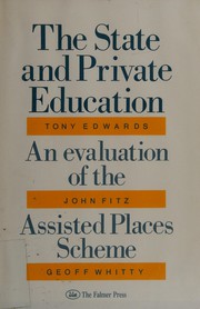 Front cover of The state and private education by John Fitz