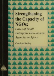 Front cover of Strengthening the capacity of NGOs by Caroline Sahley