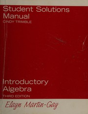 Cover of Student Solutions Manual- Component by K. Elayn Martin-Gay