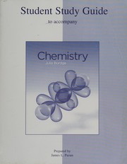 Front cover of Student Study Guide to accompany Chemistry by Julia Burdge