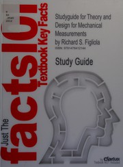 Cover of Studyguide for theory and design for mechanical measurements by Richard S. Figliola, 5th edition by Cram101 Textbook Reviews Staff