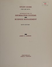 Front cover of Wk Intro to Info Bus Mgmt by Morgan No Rprt