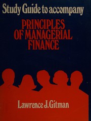 Cover of Study guide to accompany Principles of managerial finance by Lawrence J Gitman