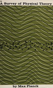 Front cover of A survey of physical theory by Max Planck