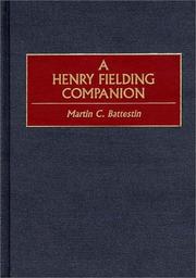 Cover of A Henry Fielding companion by Martin C. Battestin