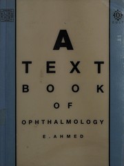 Front cover of A textbook of ophthalmology by E. Ahmed