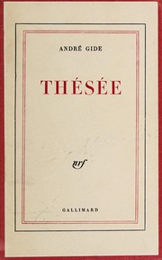 Cover of Thésée by André Gide