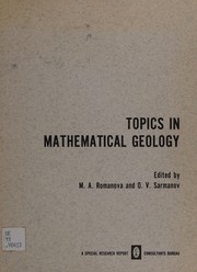 Front cover of Topics in mathematical geology by M A. Romanova