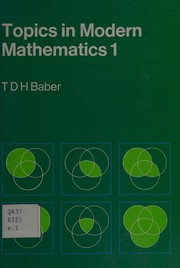 Front cover of Topics in modern mathematics by Theodore Daniel Harris Baber