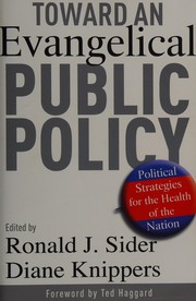 Front cover of Toward an evangelical public policy by Ronald J. Sider