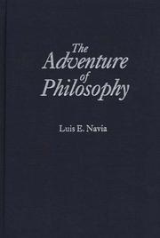 Front cover of The adventure of philosophy by Luis E. Navia
