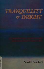 Cover of Tranquillity & insight by Amadeu Solé-Leris