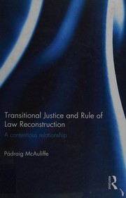 Front cover of Transitional Justice and Rule of Law Reconstruction by Padraig McAuliffe
