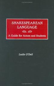 Cover of Shakespearean language by Leslie O'Dell