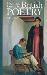 Front cover of Thematic guide to British poetry by Ruth F. Glancy