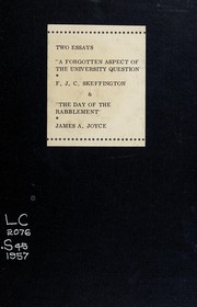 Cover of Two essays by F.J.C. Skeffington