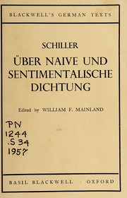 Front cover of Uber naive und sentimentalische Dichtung by Friedrich Schiller