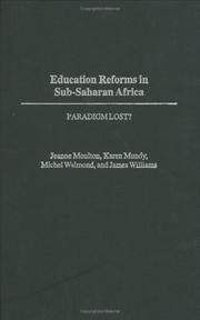 Front cover of Education reforms in sub-Saharan Africa by Jeanne Moulton