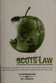 Front cover of Understanding Scots law by Christina Ashton
