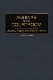 Cover of Aquinas in the courtroom by Charles P. Nemeth