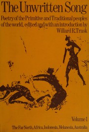 Front cover of The unwritten song by Willard R. Trask