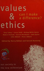 Cover of VALUES AND ETHICS: CAN I MAKE A DIFFERENCE?; ED. BY HARRY BOHAN by Harry Bohan