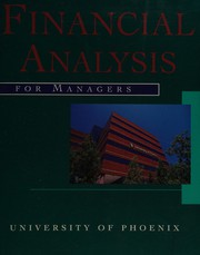 Cover of Financial Analysis for Managers by Not Stated