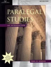 Cover of Paralegal Studies by Paul D. Jordan