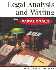 Front cover of Legal Analysis and Writing for Paralegals by William H. Putman