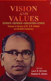 Front cover of Vision and Values ; Science, Defence, Education, Ethics by Lalit K. Kothari