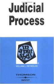 Cover of Judicial process in a nutshell by William L. Reynolds