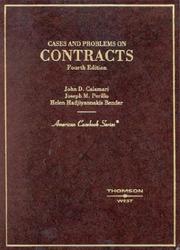 Cover of Cases and problems on contracts by John D. Calamari