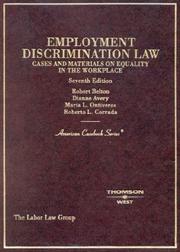 Front cover of Employment Discrimination Law by Dianne Avery