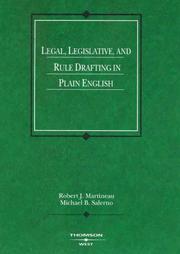 Cover of Legal, legislative, and rule drafting in plain English by Robert J. Martineau