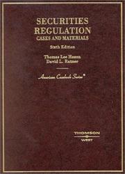 Cover of Securities Regulation by Thomas Lee Hazen