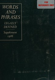 Cover of Words and phrases by Saunders, John B.