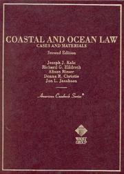 Front cover of Coastal and Ocean Law by Richard G. Hildreth