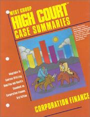 Front cover of High Court Case Summaries by West