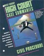 Front cover of West Group high court case summaries by Dana L. Blatt