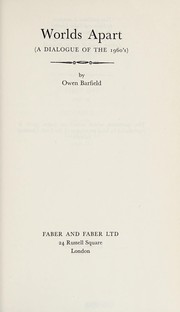 Front cover of Worlds apart by Owen Barfield
