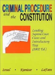 Front cover of Criminal Procedure and the Constitution2002 by Jerold H. Israel