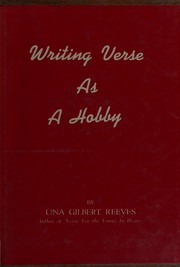 Front cover of Writing verse as a hobby by Una Gilbert Reeves